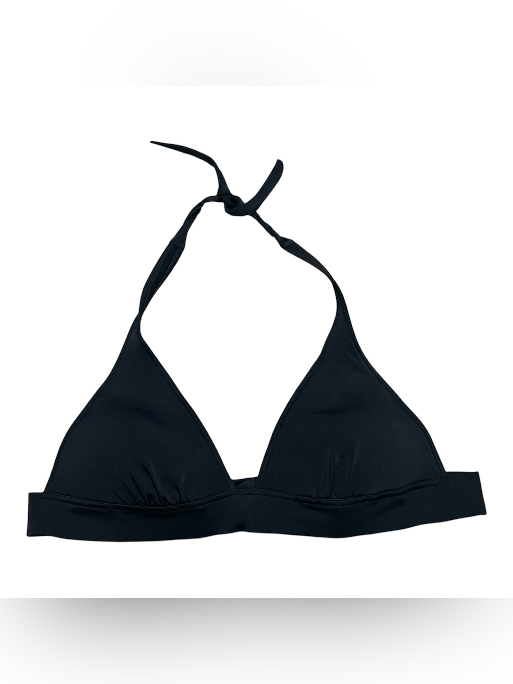 Victoria's Secret Black Halter Bikini Top Push Up Size Large